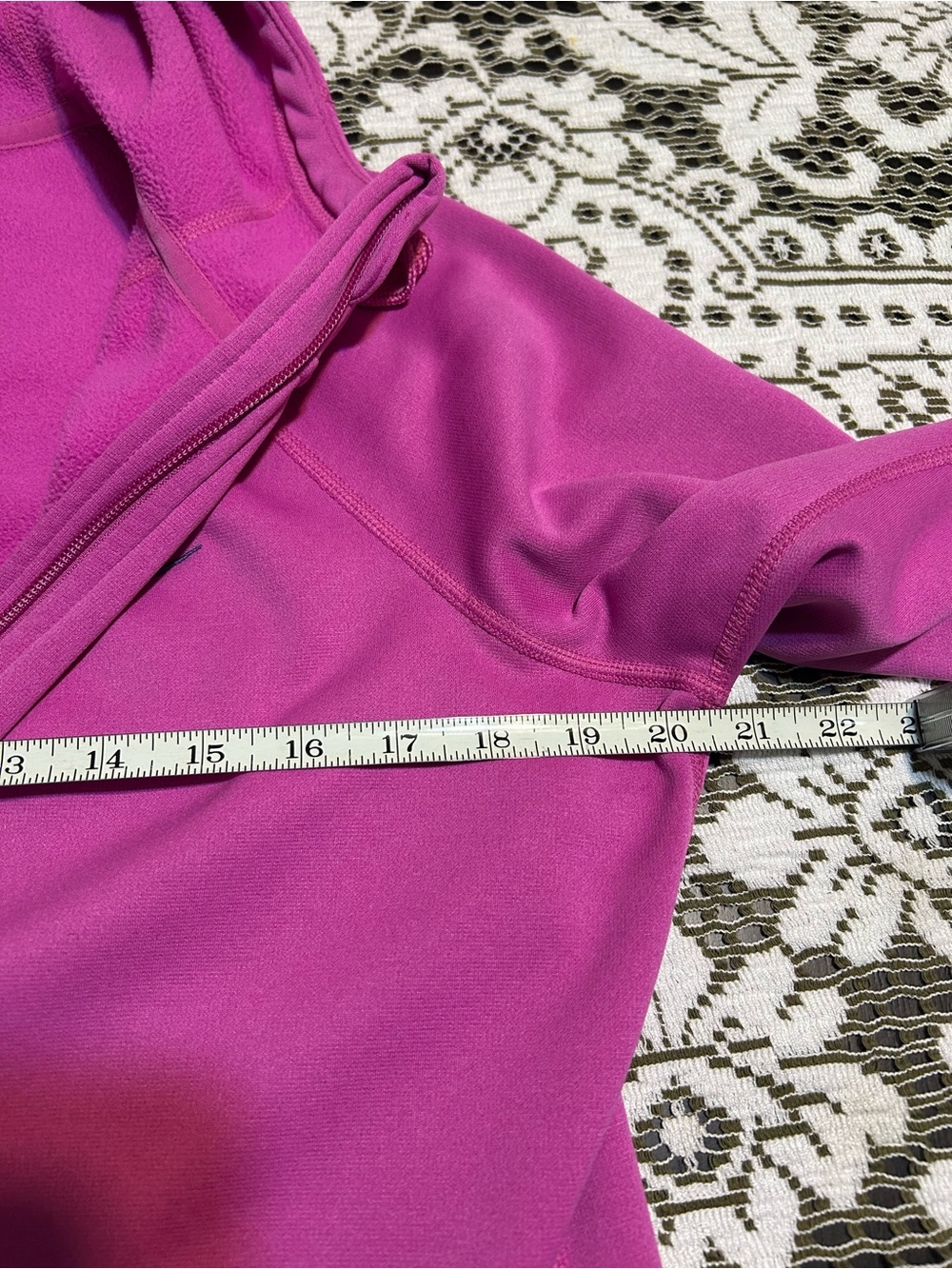 Nike Magenta Zip Hoodie with Navy Swoosh - Picture 8 of 13